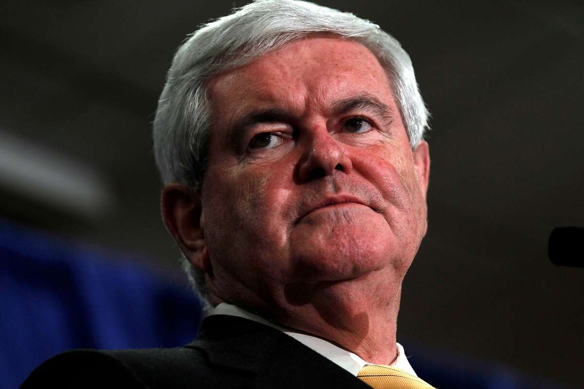 Former Republican presidential candidate and former House Speaker Newt Gingrich speaks during a campaign stop Jan. 30, 2012, in Orlando, Fla.