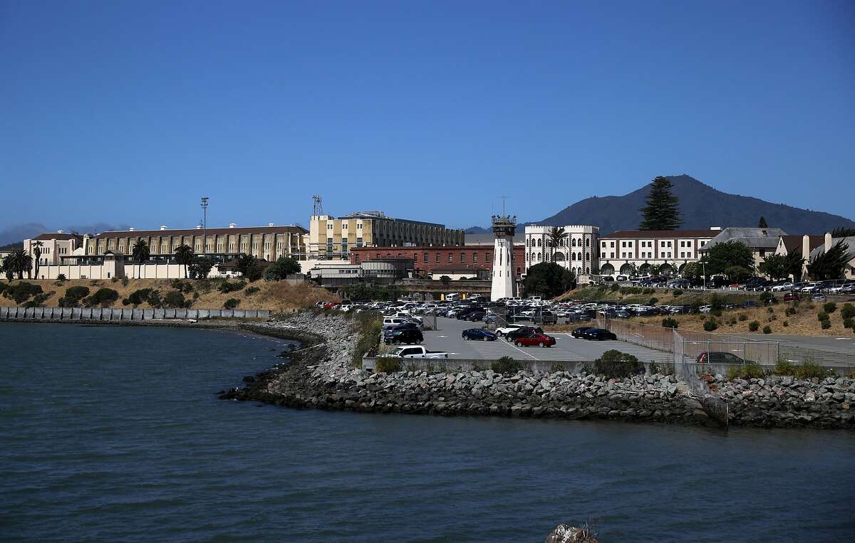 SAN QUENTIN, CALIFORNIA - JUNE 29: An exterior view of San Quentin State Prison on June 29, 2020 in San Quentin, California. San Quentin State Prison is continuing to experience an outbreak of coronavirus COVID-19 cases with over 1,000 confirmed cases amongst the staff and inmate population. San Quentin had zero cases of COVID-19 prior to a May 30th transfer of 121 inmates from a Southern California facility that had hundreds of active cases 13 COVID-19-related deaths. (Photo by Justin Sullivan/Getty Images)