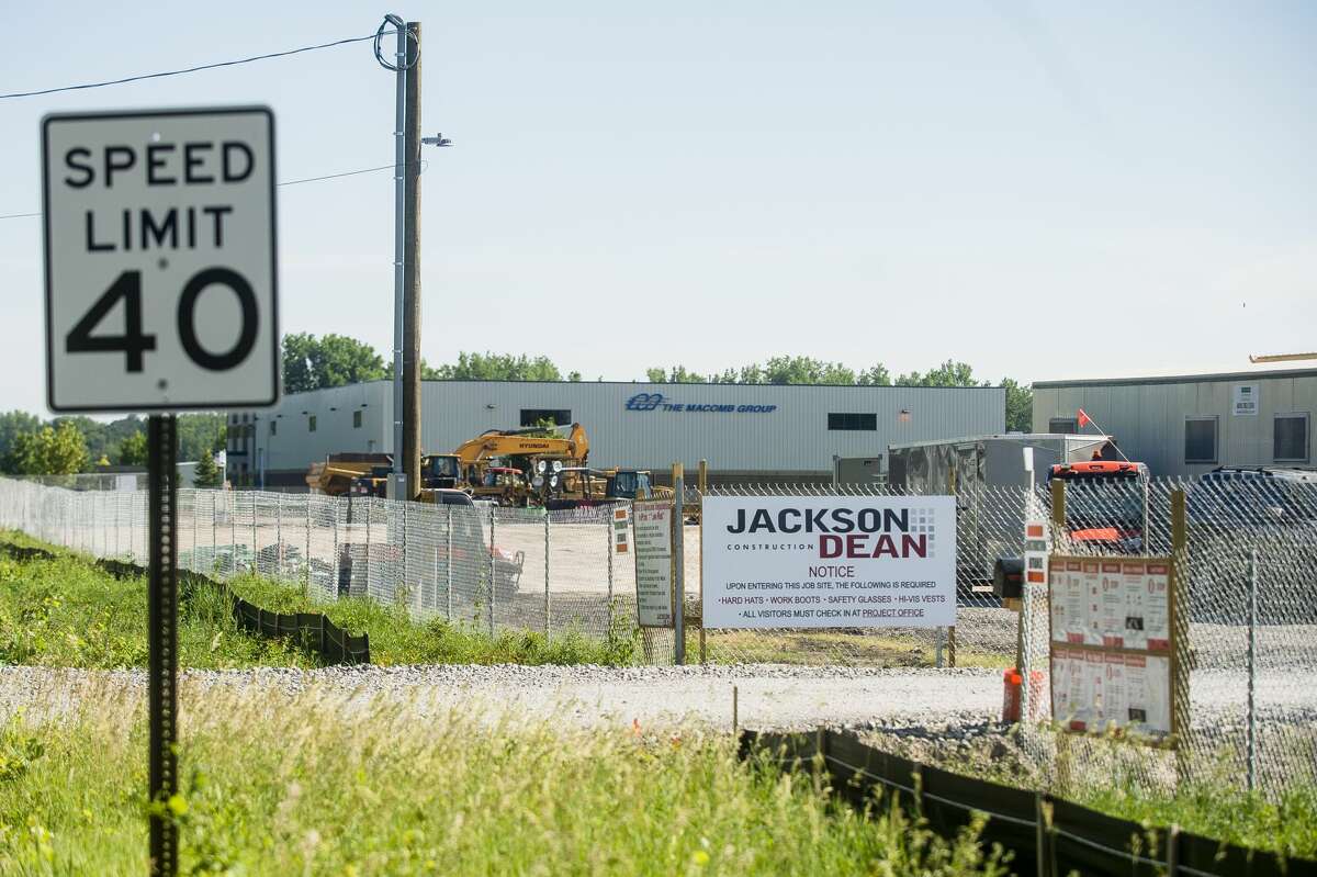 Construction continues Monday, June 29, 2020 at the site of the future Costco at 4816 Bay City Road in Midland. (Katy Kildee/kkildee@mdn.net)