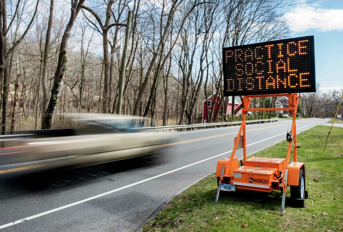 Earlier this year, a sign reminded people to