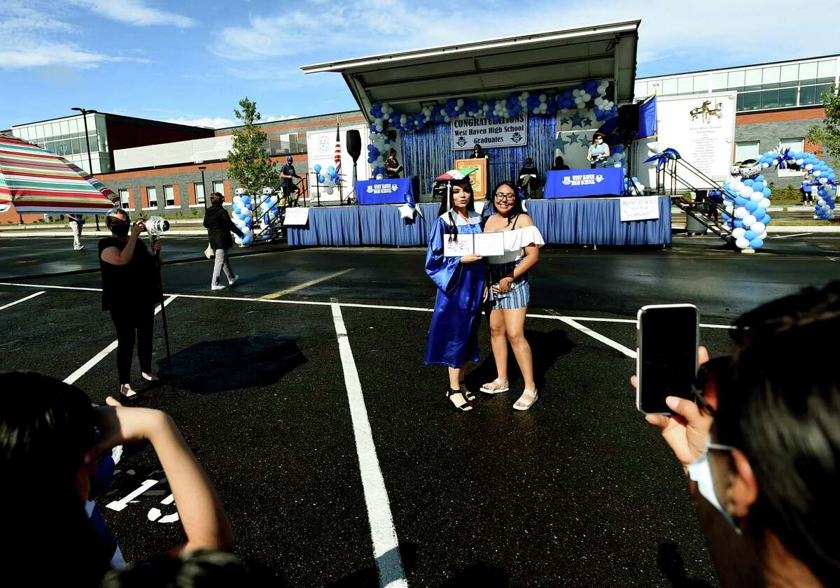Photos West Haven High School drivein graduation ceremony 2020
