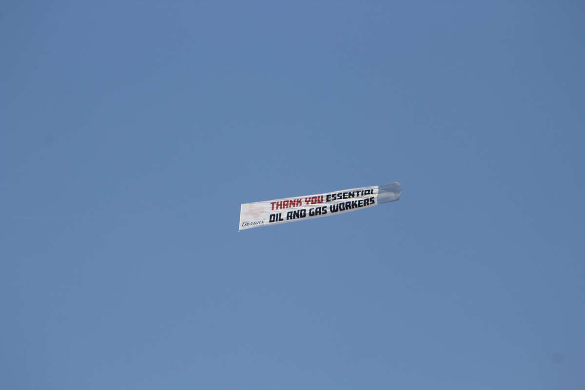 Texans for Natural Gas decided it was time to thank the essential workers in the oil patch who are responsible for producing the energy that powers medical devices and kitchens. So, the group hired a plane to fly over Midland-Odessa Monday afternoon with a banner thanking oilfield workers.