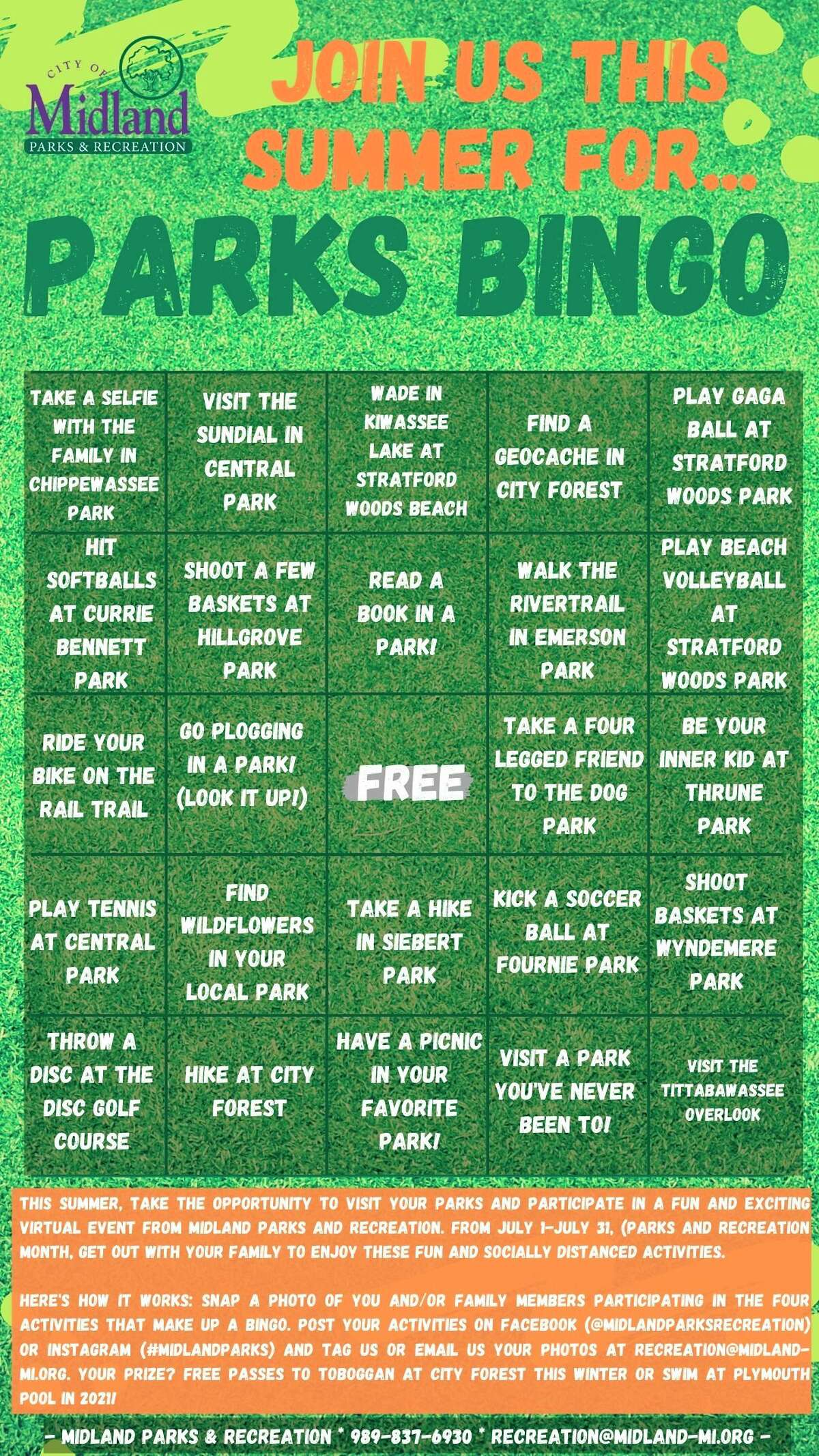 Midland Parks & Recreation offers outdoor BINGO