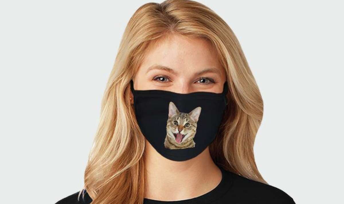 Show off your pet with these custom face masks available online