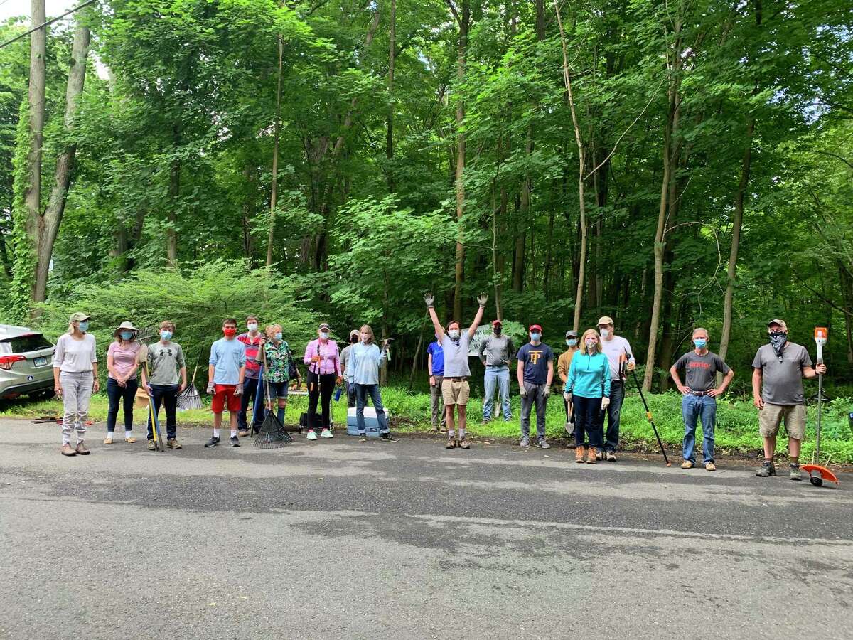 A group of volunteers cleaned up Comstock Hill Cemetery - final resting place of seven Revolutionary War soldiers - this past June. Another clean-up day is planned for Sunday, Nov. 8.