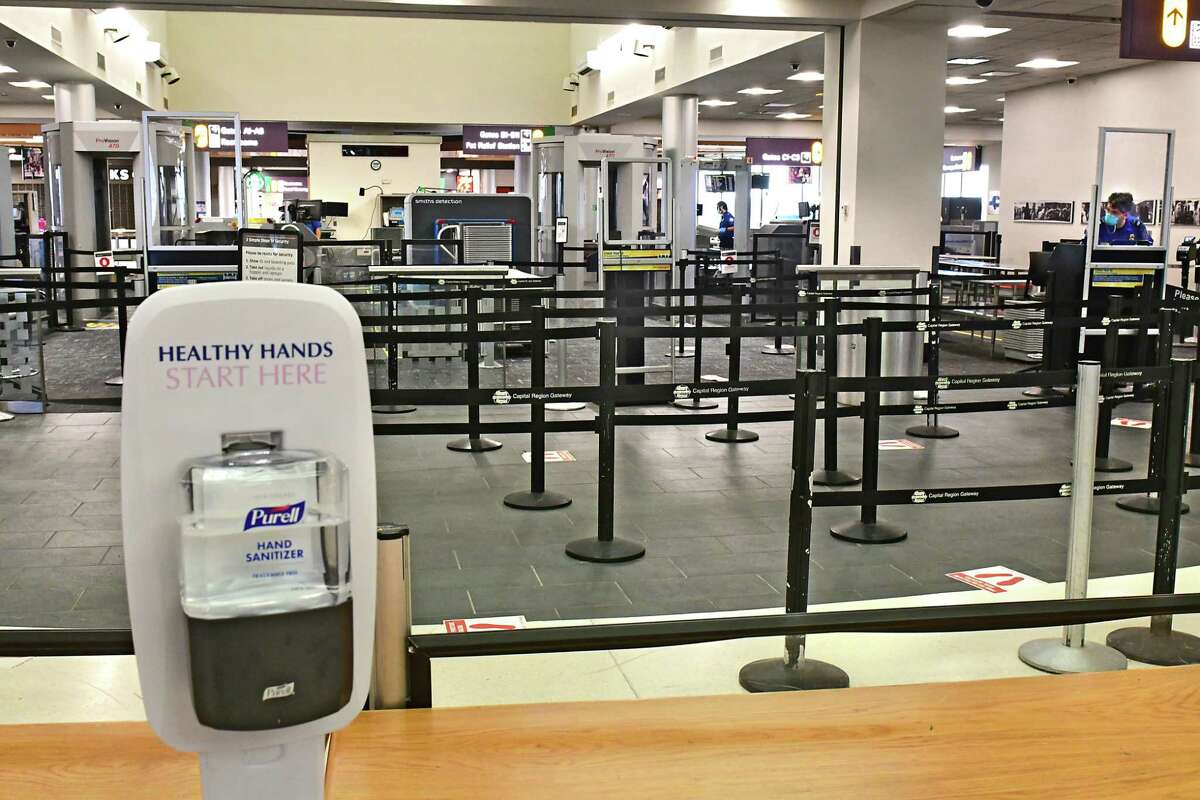 Holiday travel was light at the Albany International Airport due to the COVID-19 pandemic on Friday, July 3, 2020 in Colonie, N.Y. (Lori Van Buren/Times Union)