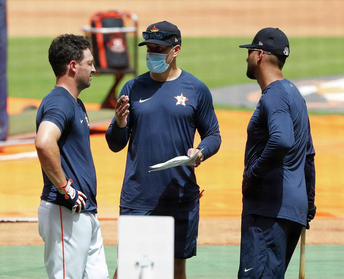 Astros return to action with balls, bats and hand sanitizers