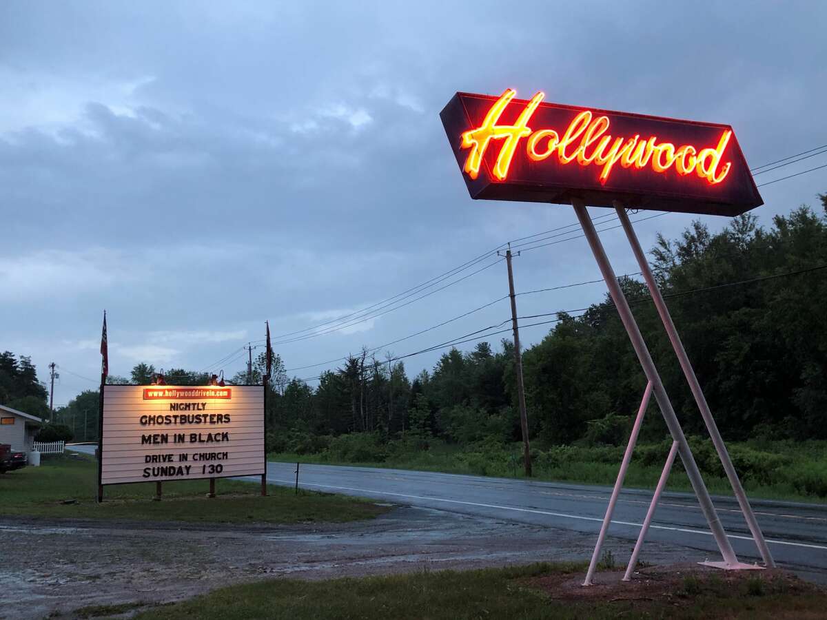 Hollywood Drive-In in the town of Poestenkill on Friday night, July 3, 2020. 