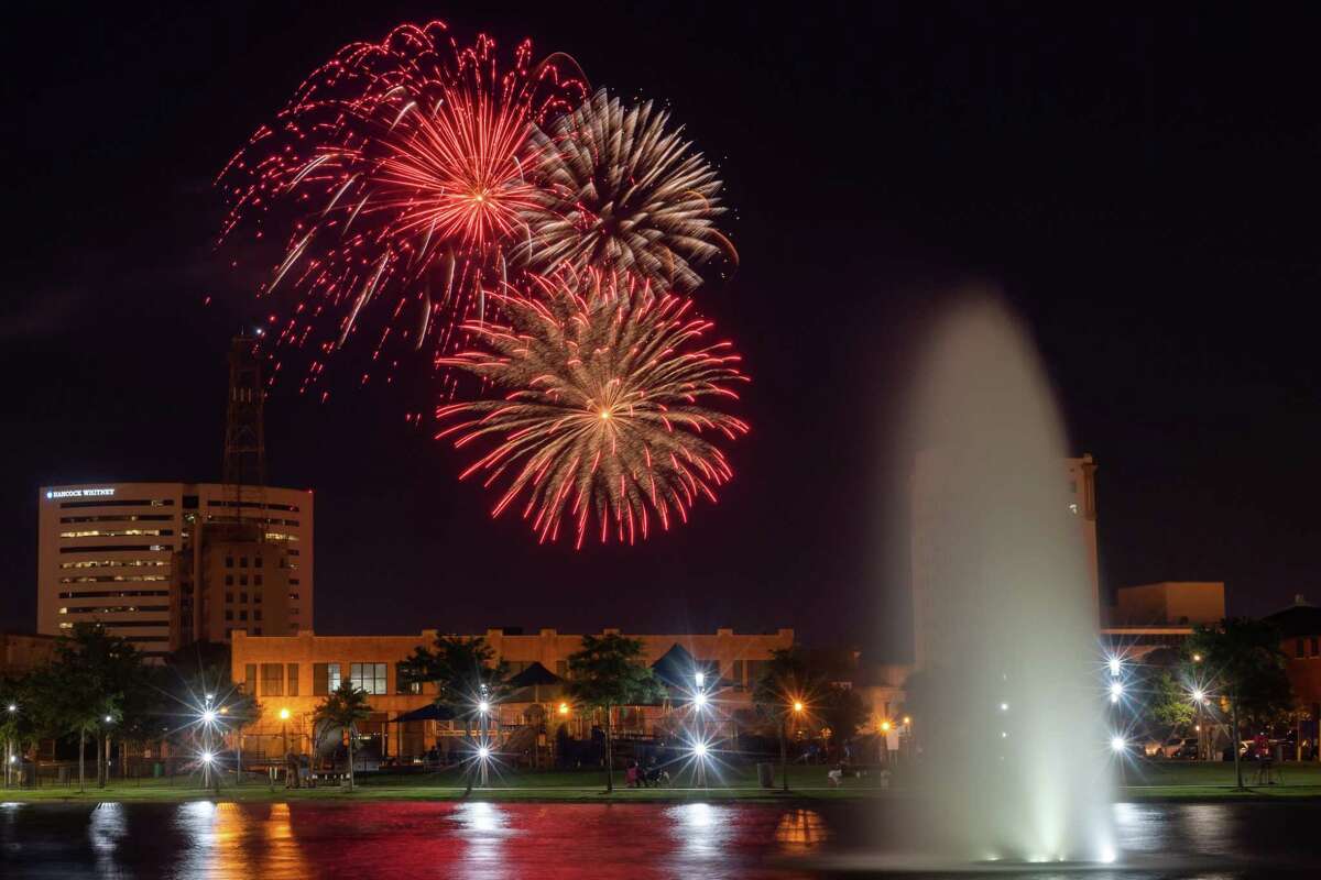 Beaumont finished off the celebration of the Fourth of July holiday with a fireworks show downtown. Photo made on July 4, 2020. Fran Ruchalski/The Enterprise
