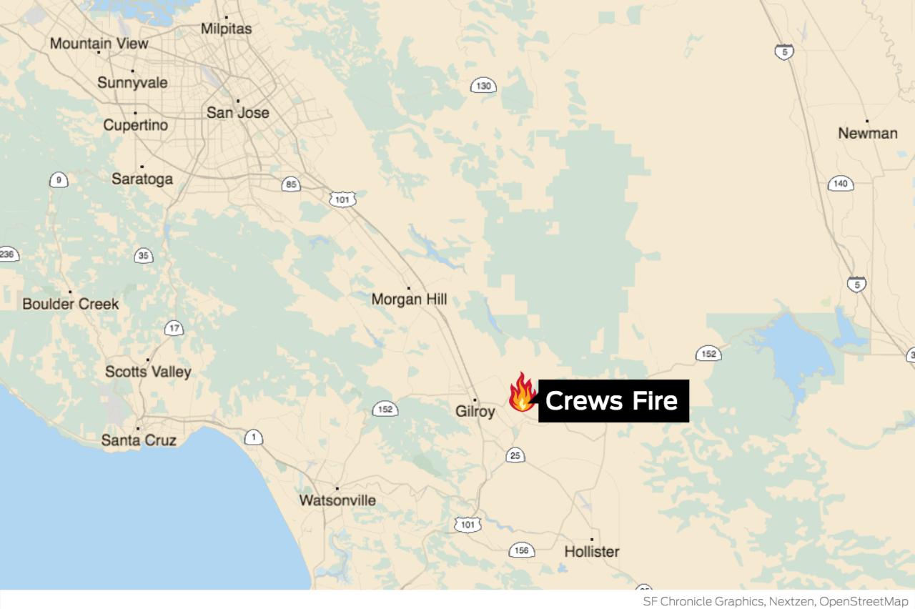 Crews Fire near Gilroy consumes 2,000 acres, evacuations remain in