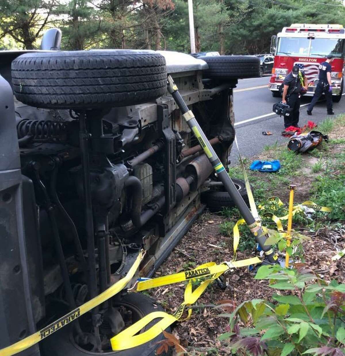 Shelton firefighters companies responded to River Road near Moulthrop Road in July on a report of a single-vehicle rollover with one occupant trapped. The road is the scene of numerous accidents, which is why the state is now installing centerline rumble strips.