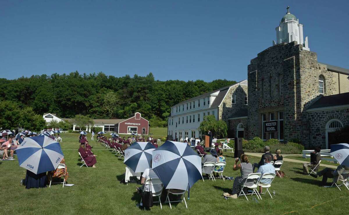 Wooster School students graduate 6 feet apart in outdoor ceremony