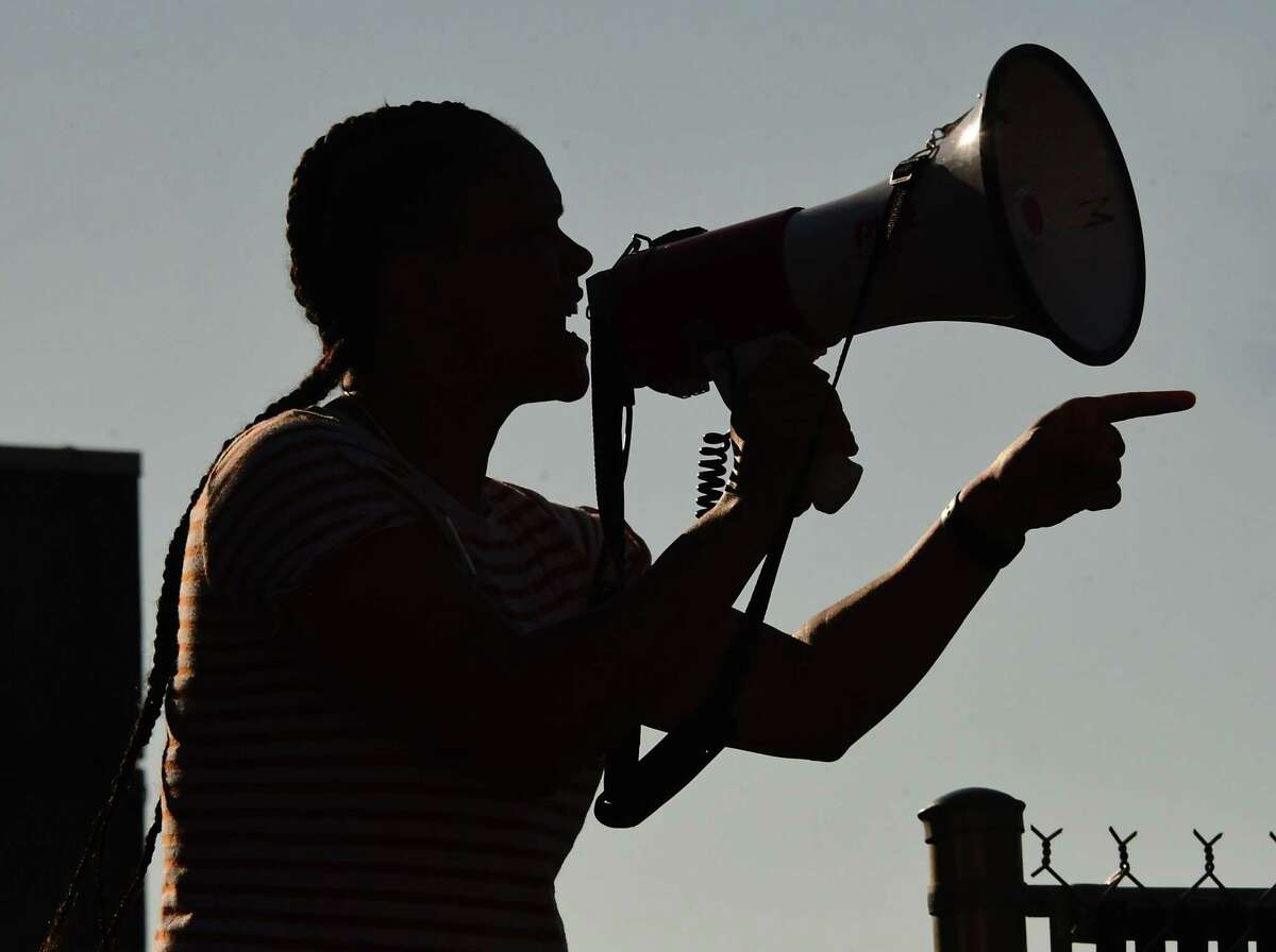 Activist Jamaica Miles - shown at a July protest in Schenectady - is one of the panelists featured in 