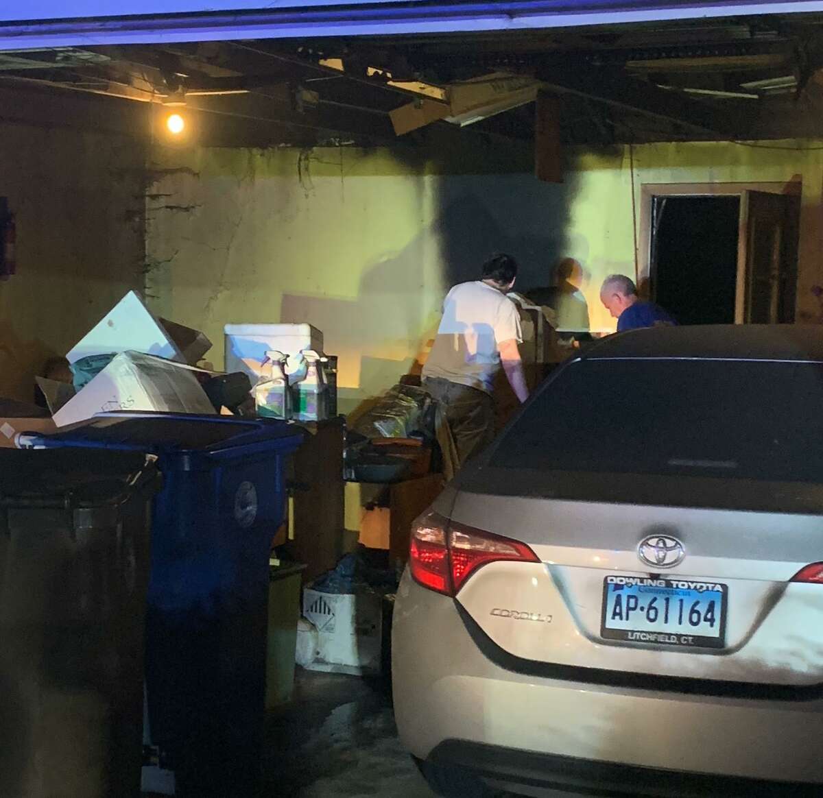 Shelton firefighters quickly extinguished a fire in a garage at a Christine Drive home Monday, July 6.