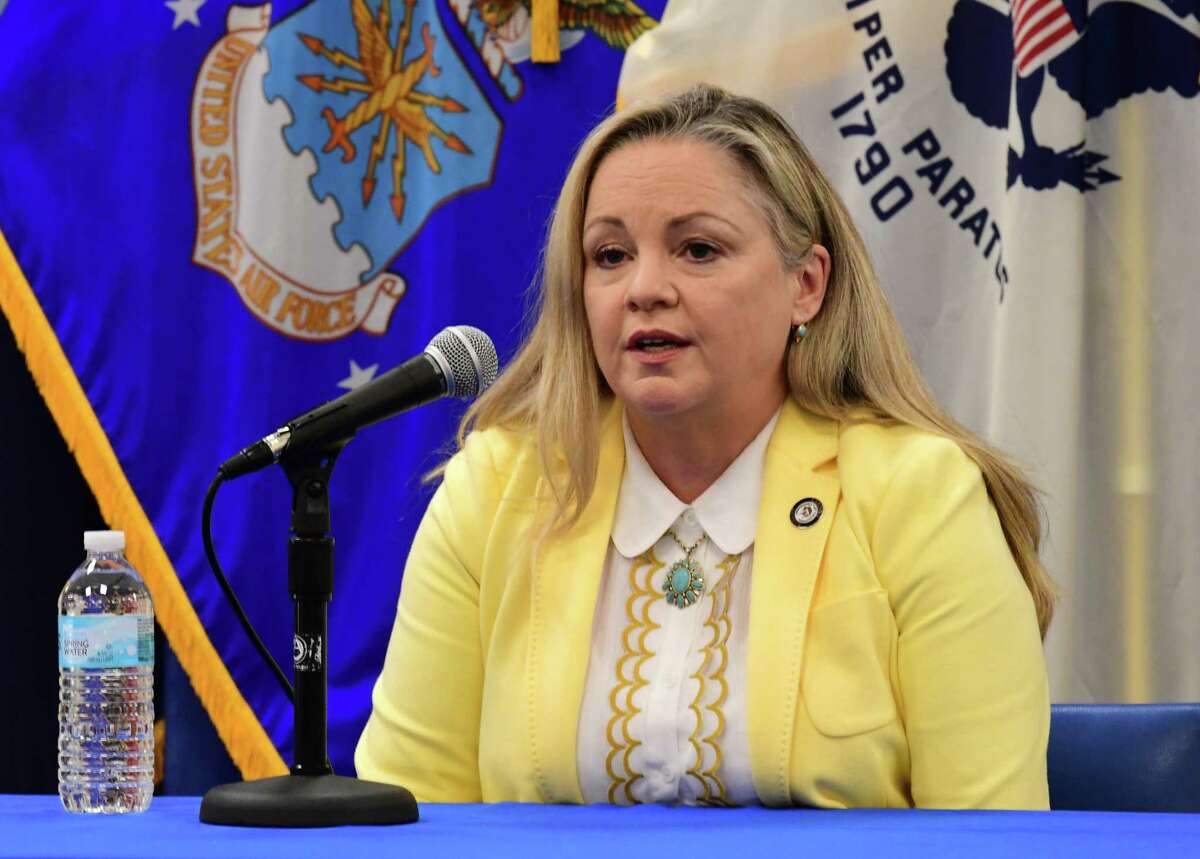 Albany County Department of Health Commissioner Dr. Elizabeth Whalen delivers her daily reports during Albany County Executive Dan McCoy's daily briefing about the latest COVID-19 information on Wednesday, May 13, 2020 in Albany, N.Y.(Lori Van Buren/Times Union)