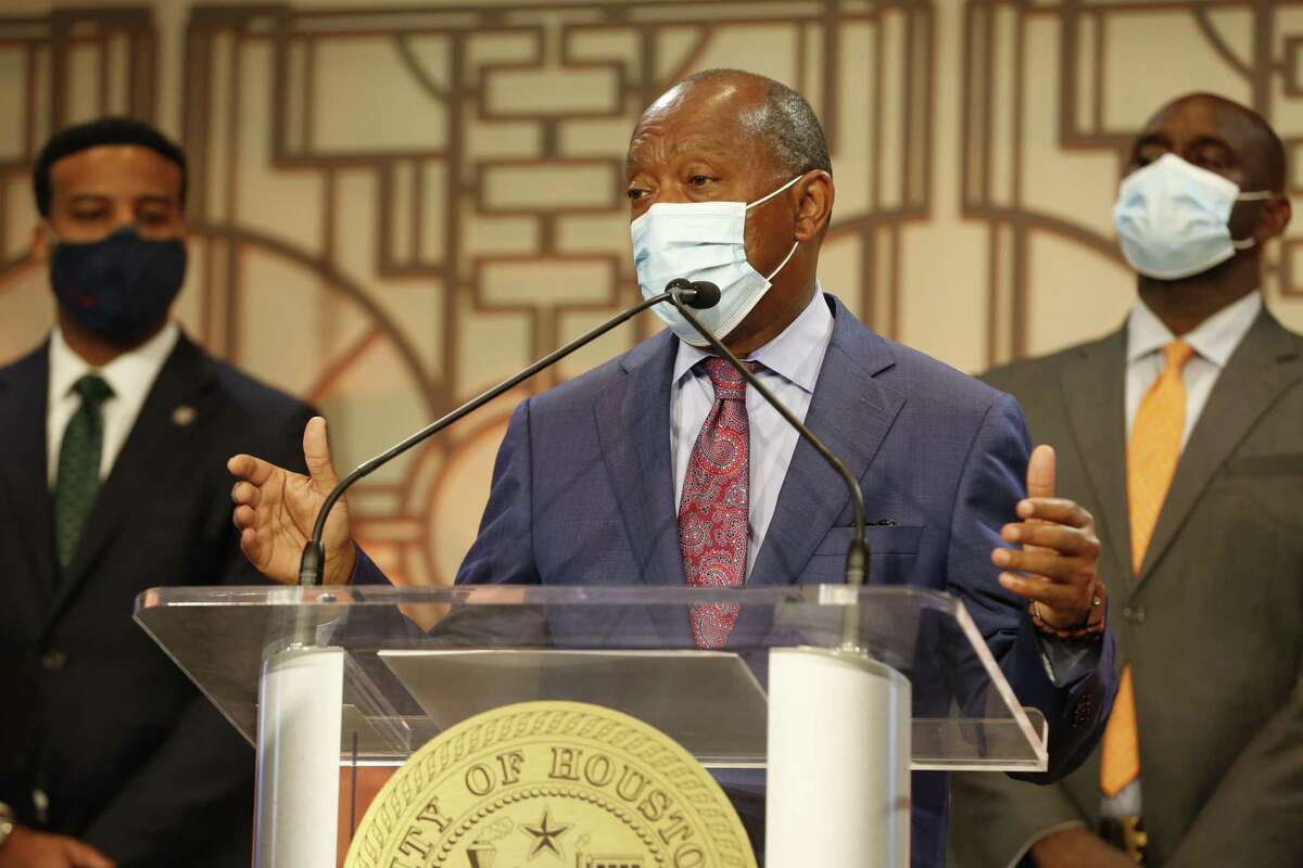 Mayor Sylvester Turner, shown June 10, 2020, and Houston First have moved to cancel the Texas Republican convention in Houston.