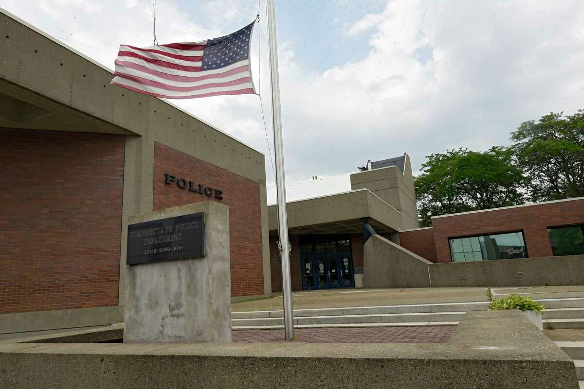 Exterior of Schenectady police headquarters on Wednesday, July 8, 2020 in Schenectady, N.Y. (Lori Van Buren/Times Union)