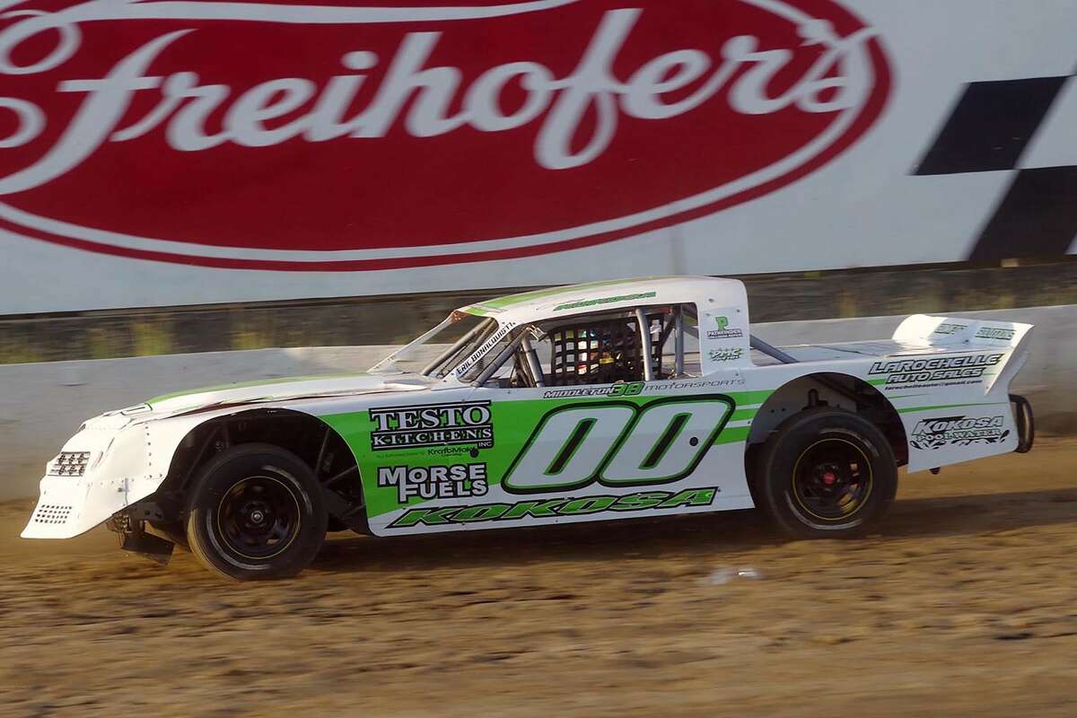 Colby Kokosa's race car, in which he made his Sportsman debut this past weekend. (Mark Brown photo)