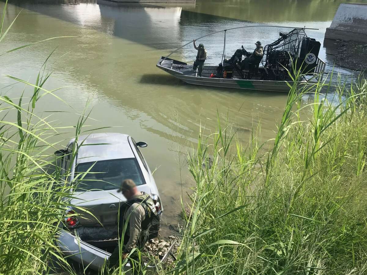 U.S. Border Patrol agents said they aided an individual who drove into the Rio Gande near the Gateway to the Americas International Bridge.