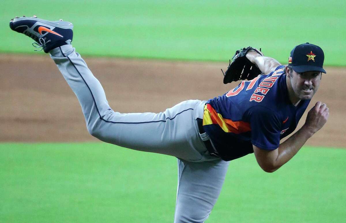 Facing what was pretty much the Astros’ everyday lineup, Justin Verlander threw three hitless innings in Thursday’s intrasquad game, striking out five of the 10 batters he faced.
