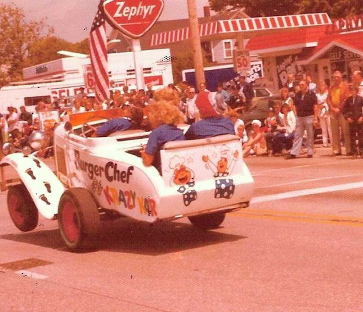 The Burger Chef Krazy Kar was a hit in one of the Manistee National Forest Festival parades in the 1970s.