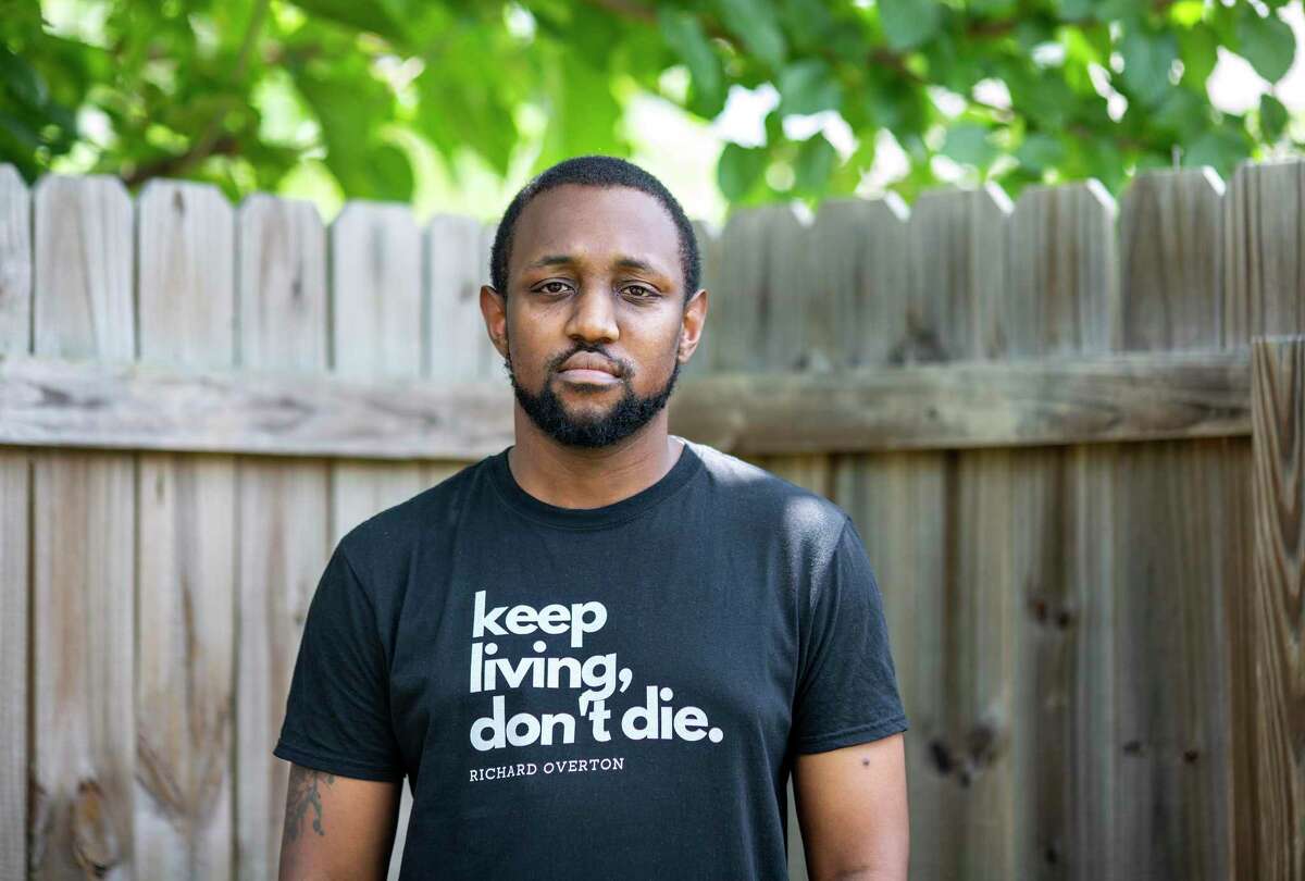 Chas Moore is the head of the Austin Justice Coalition on July 9, 2020 in Austin, Texas.