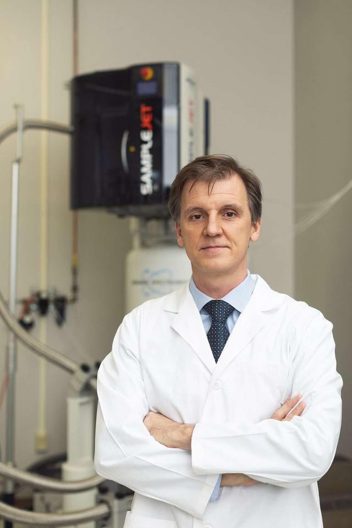 Dmitri Ivanov, an associate professor of biochemistry and structural biology at UT Health San Antonio, is the lead researcher on a project studying COVID-19 funded by the San Antonio Partnership for Precision Therapeutics.