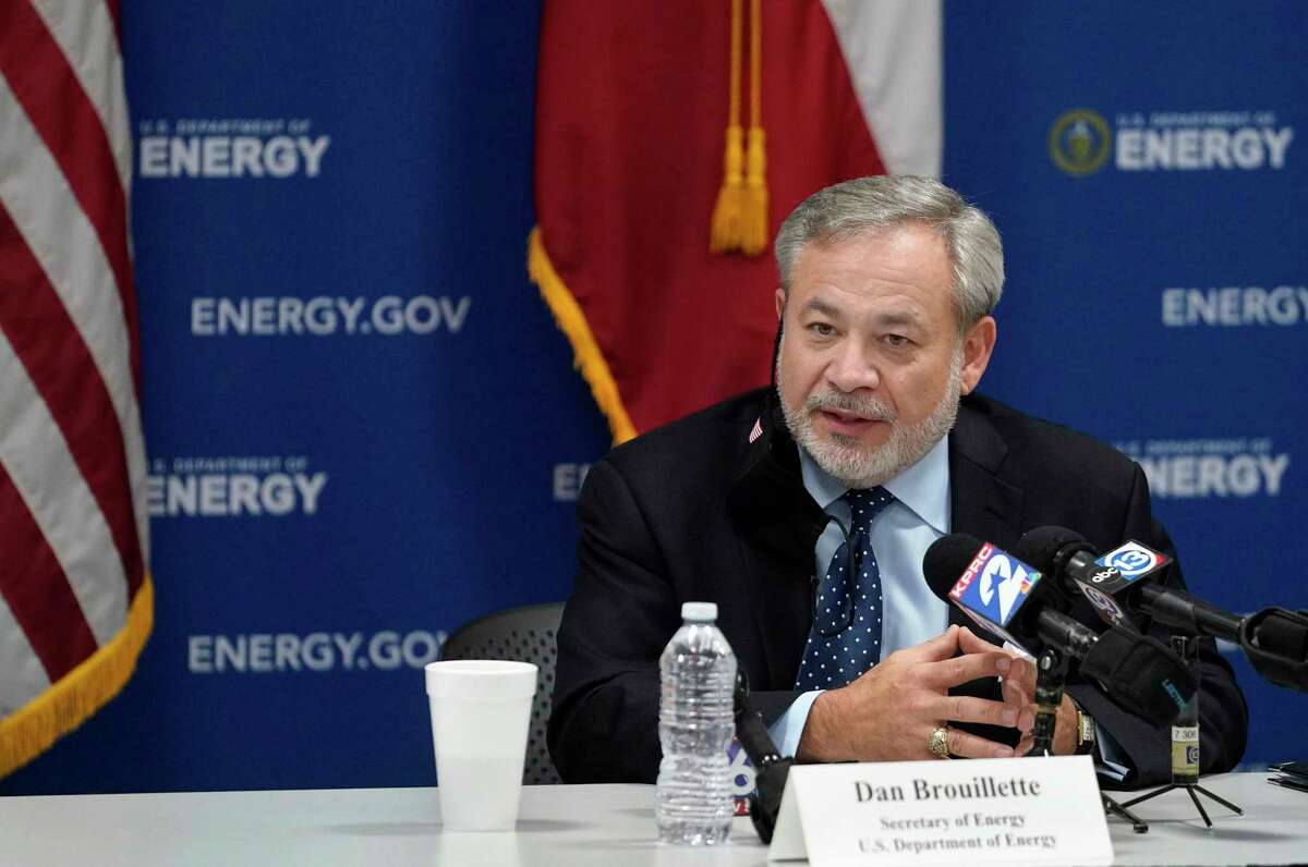 U.S. Energy Secretary Dan Brouillette speaks to the media at Houston Energy, 1200 Smith St., Friday, July 10, 2020, in Houston.
