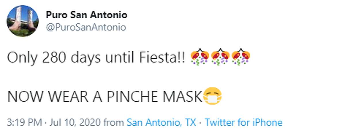 @PuroSanAntonio: Only 280 days until Fiesta!! NOW WEAR A PINCHE MASK