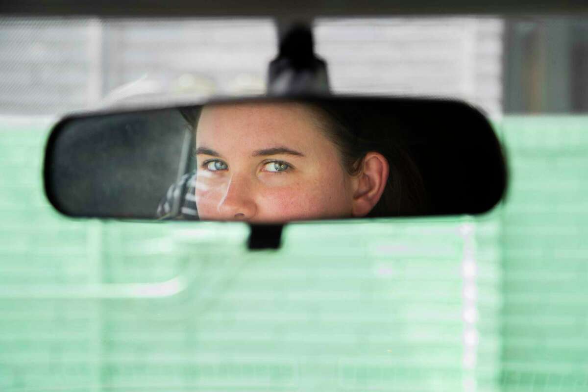 Before starting a job as a Houston Chronicle reporter, Emma Balter, 29, lived in cities where driving was not a common task because of public transportation. Now in Houston, she’s required to drive often, and it has taken her extra effort to be fully comfortable on H-Town’s streets. Wednesday, July 8, 2020, in Houston.