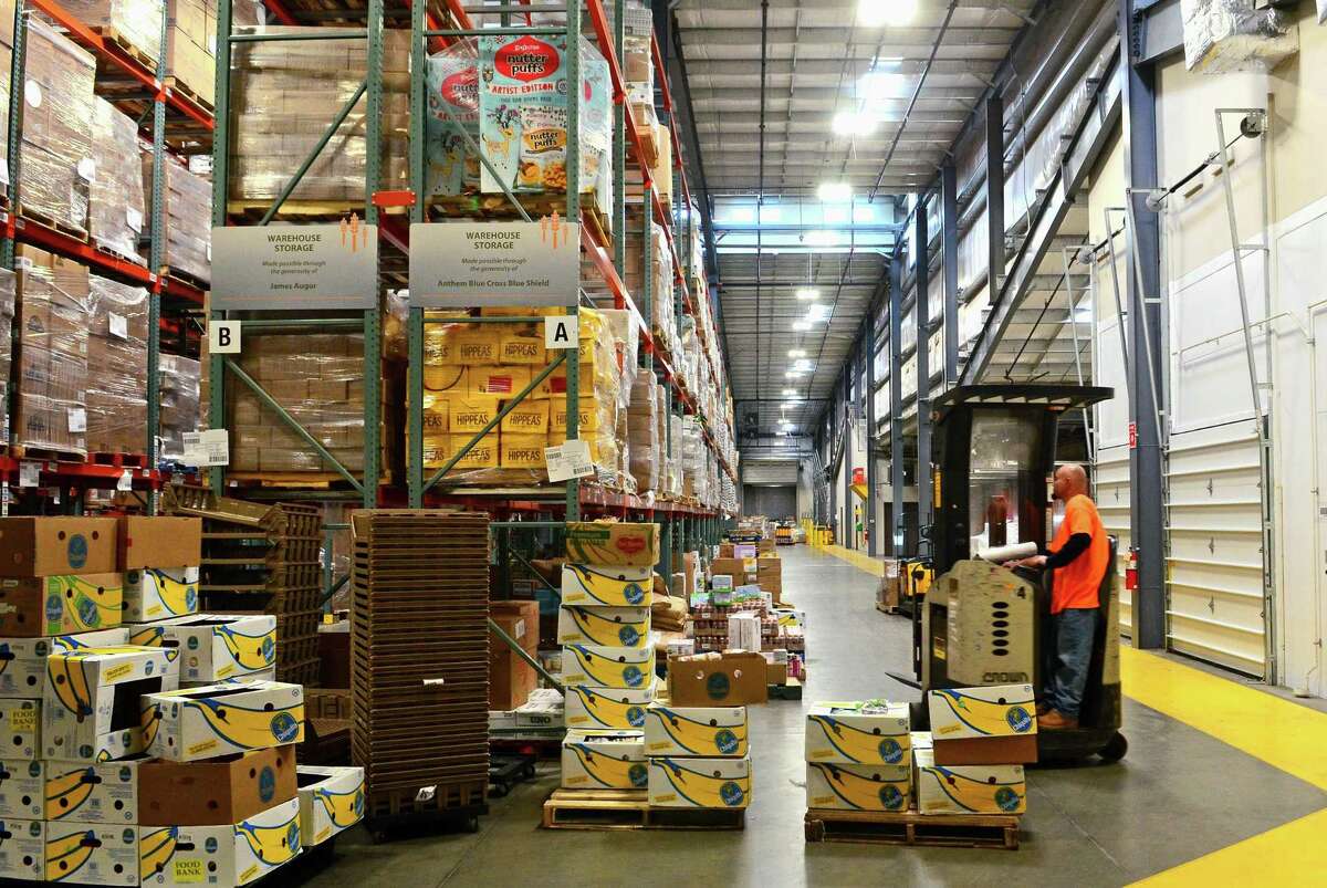 A view of the interior of the Connecticut Food Bank in Wallingford.