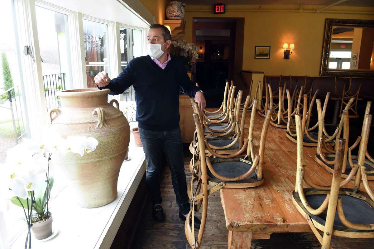 Viron Rondo is photographed at his restaurant, Viron Rondo Osteria, in Cheshire on April 29, 2020.