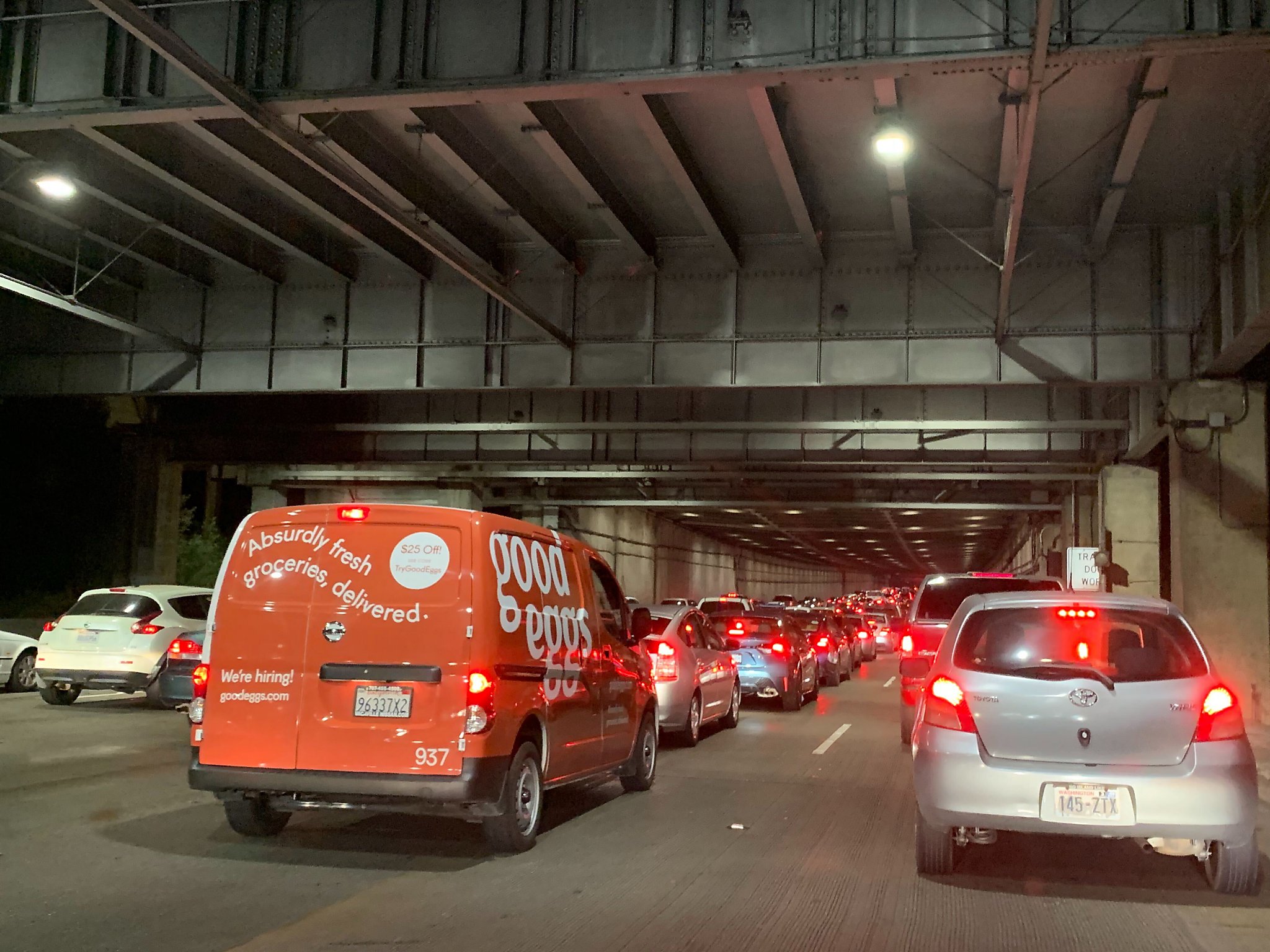 Multicar crash ties up Bay Bridge traffic Friday night