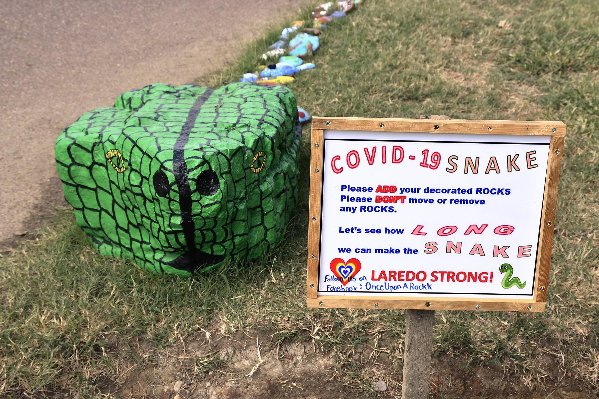 Laredo rock snake art project aims to spread hope