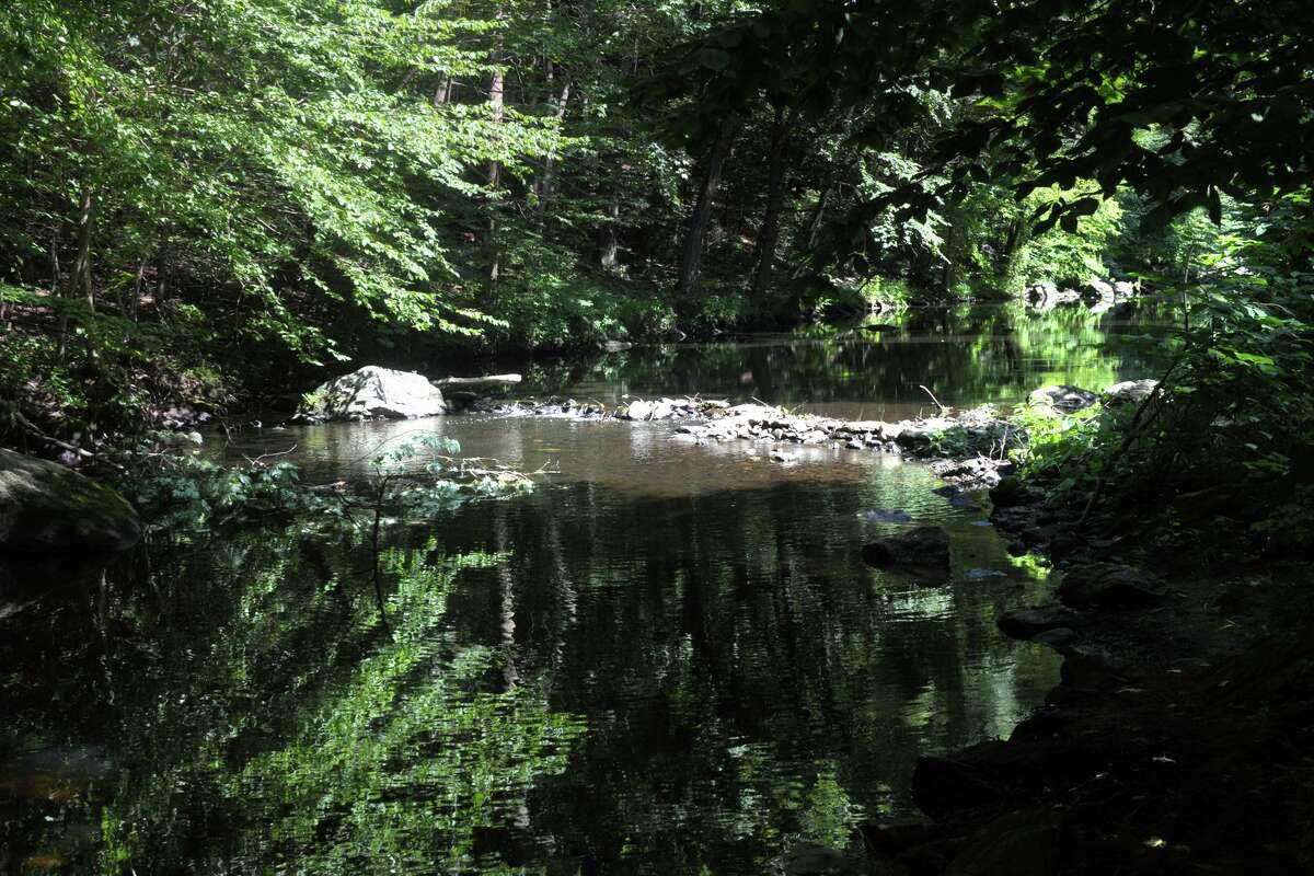 The Far Mill River, seen here from Far Mill Park in Shelton on Monday.