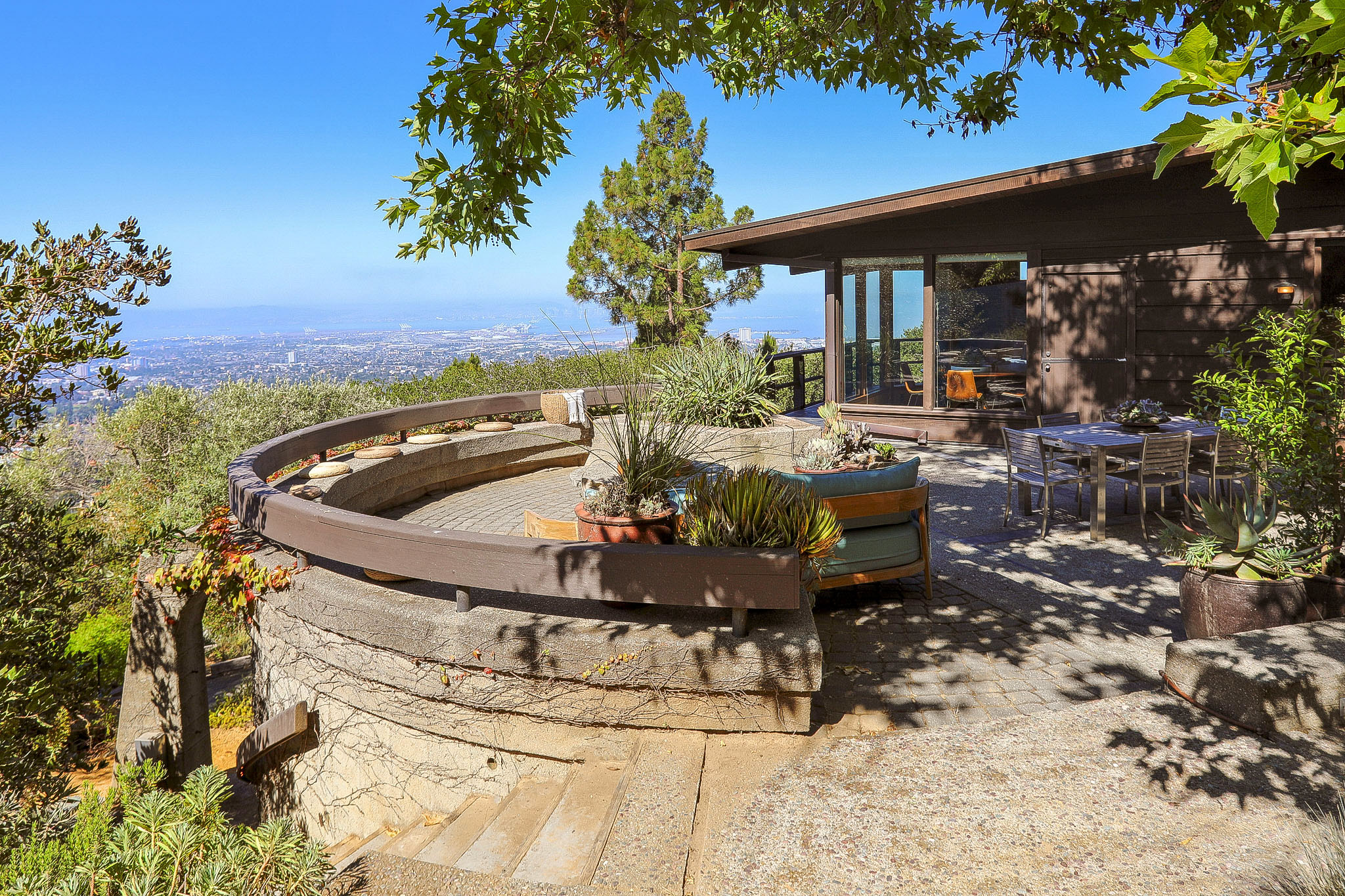 Frank Lloyd Wright inspired midcentury home in Berkeley for sale for 3M
