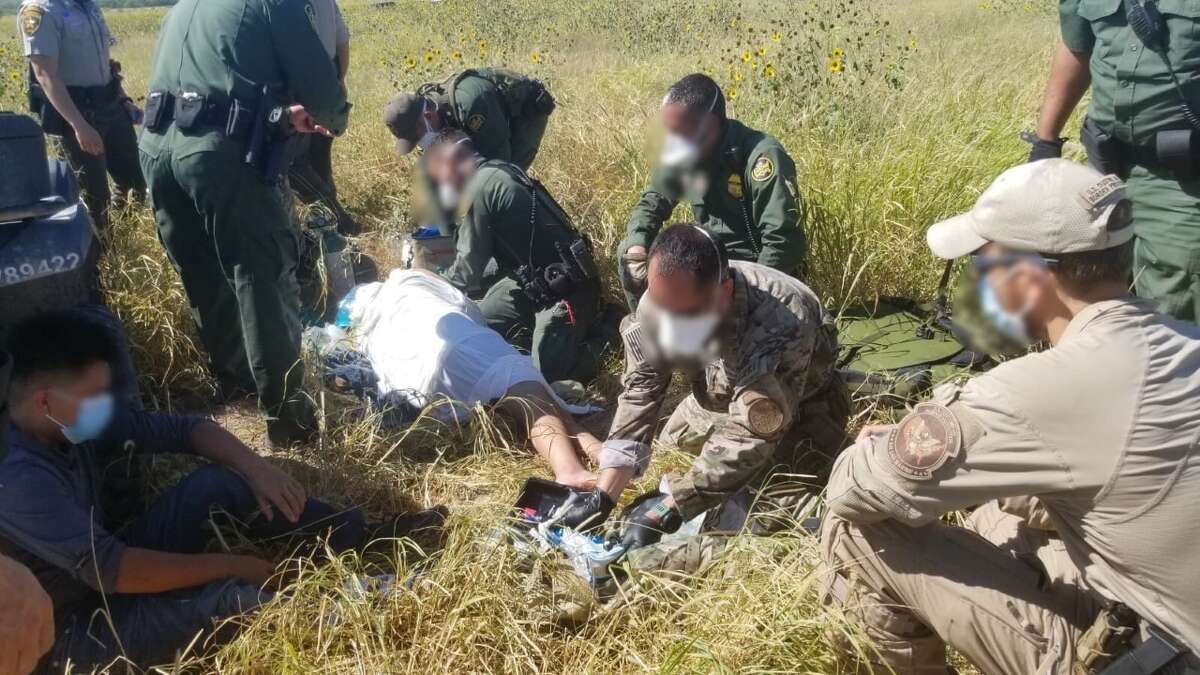U.S. Border Patrol agents rendered life-saving aid to two juveniles who had crossed the border illegally