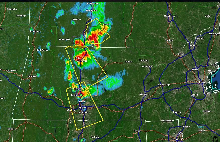 Severe T-storm warning for part of CT