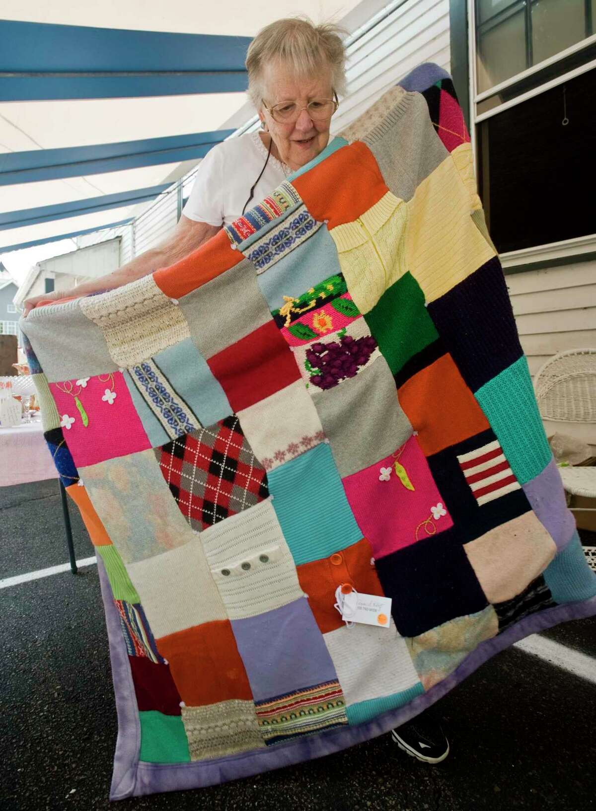 Ann Klotz, of Wilton, won a first place ribbon for one of her quilts at the 86th Annual Cannon Grange Agricultural Fair in 2018. This year, sewing and needlework projects will be entered virtually.