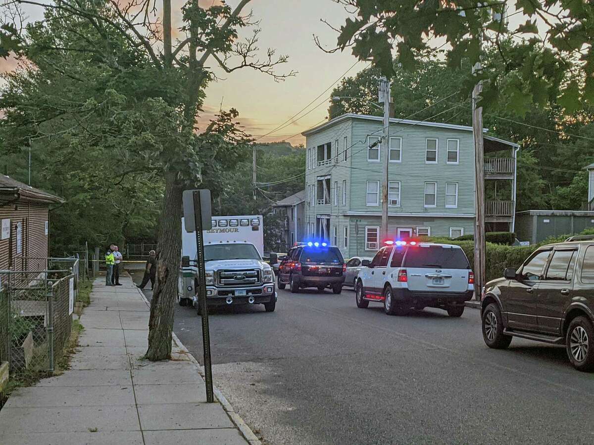 First responders on scene for a reported shooting in Ansonia, Conn., on Tuesday, July 14, 2020.