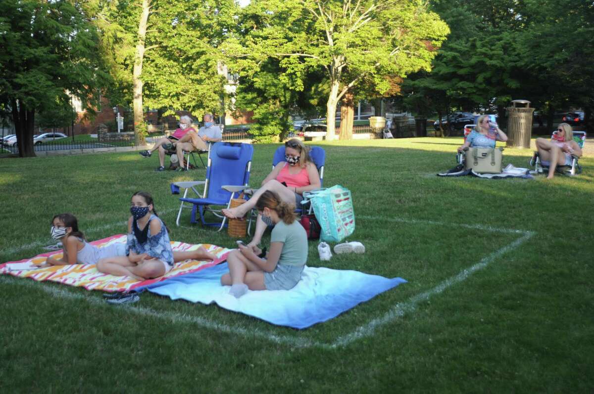 People attending the first CHIRP concert of the season wore masks and sat in socially distanced pods delineated in white in Ballard Parks’ green grass. The next concert in the series is Friday, Aug. 28, at 7 p.m. featuring Tim Grimm and his Family Band.