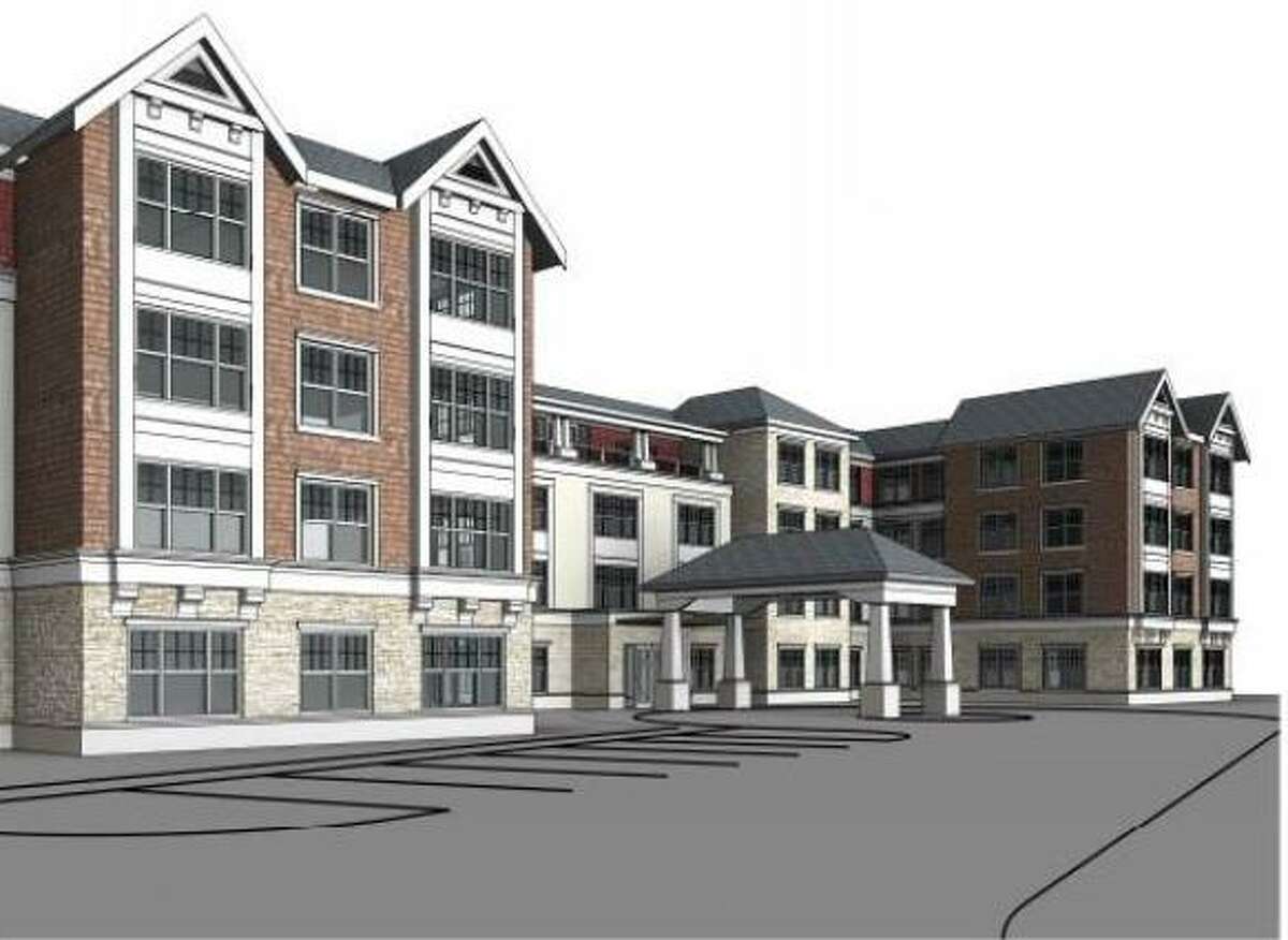 A proposal calls for 100 one-bedroom assisted living apartments, as well as 30-studio units for residents who require memory care, on Old Track Road.