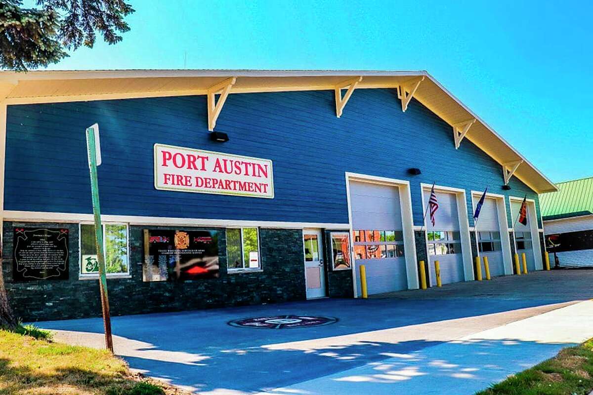 The newly renovated Port Austin Fire Department fits in nicely with other buildings in Port Austin and debuted a memorial honoring past local firemen. (Motions Media/Courtesy Photo)