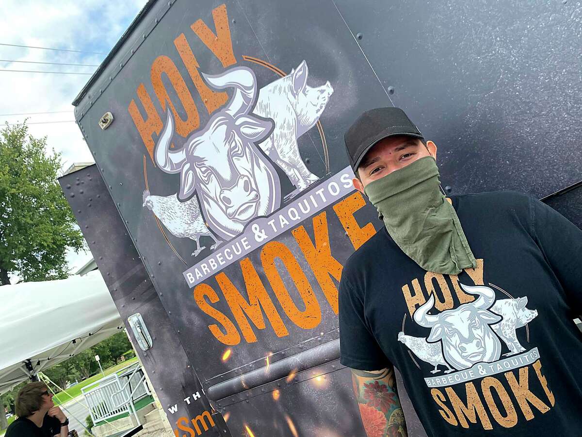 David Romero of Holy Smoke Barbecue + Taquitos has rolled out a second truck, this one stationed on Broadway at The Growler Exchange.