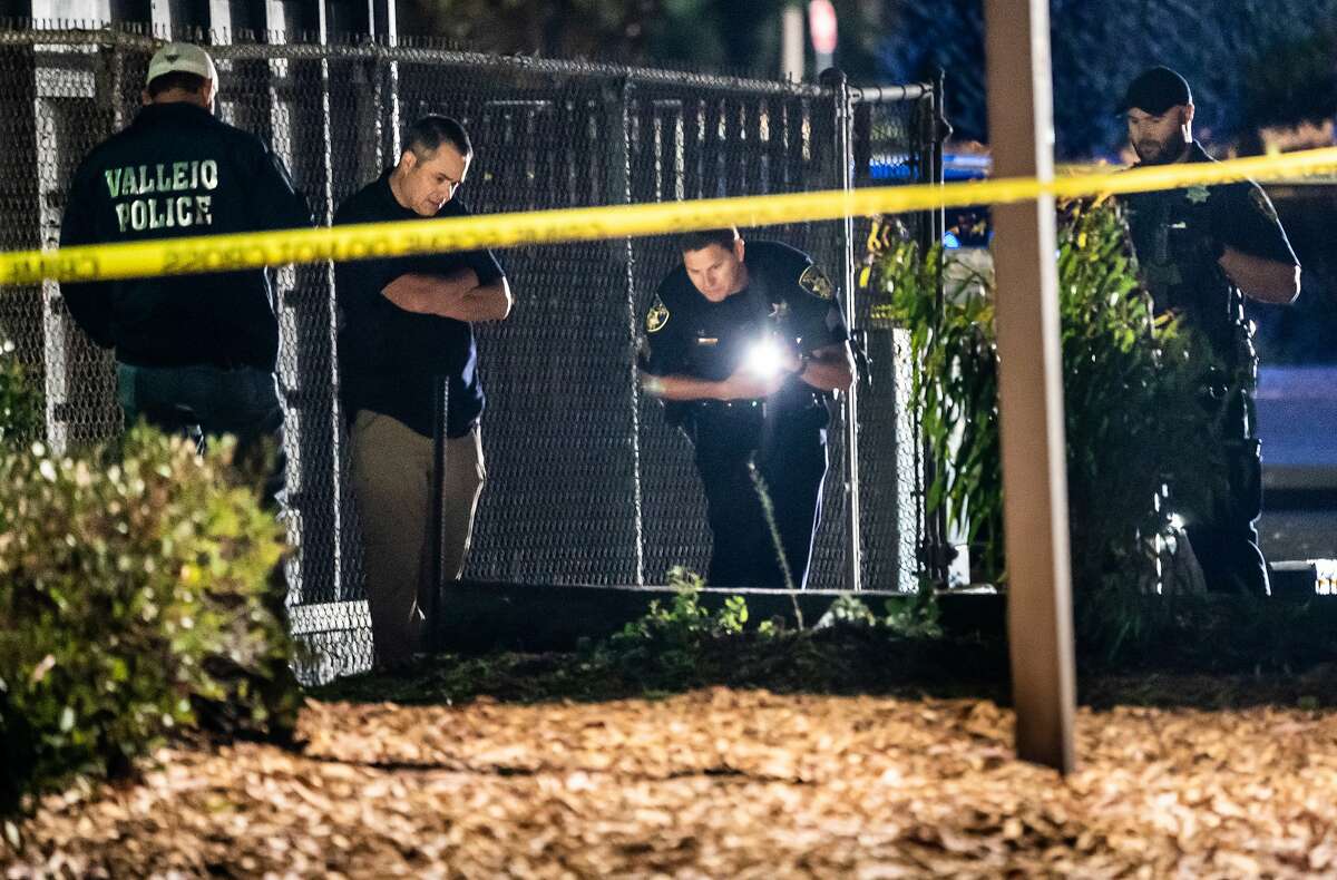 Vallejo Police Officers at the scene of a possible homicide at the Marina which may become the city’s 14th homicide outpacing all of last year of twelve on Thursday, July 16, 2020 in Vallejo, Calif.