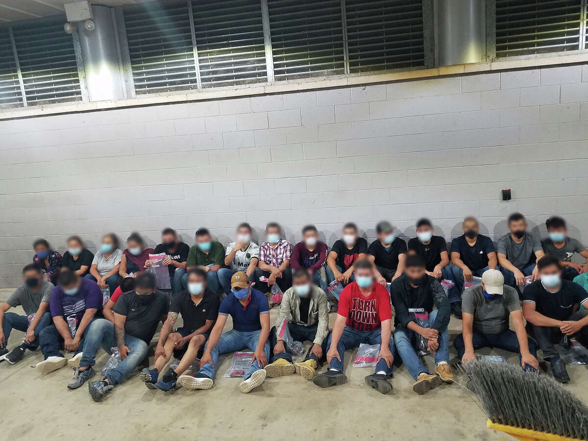 U.S. Border Patrol agents said they discovered these 27 people, including a juvenile, inside a camper trailer. Authorities all had crossed the border illegally.