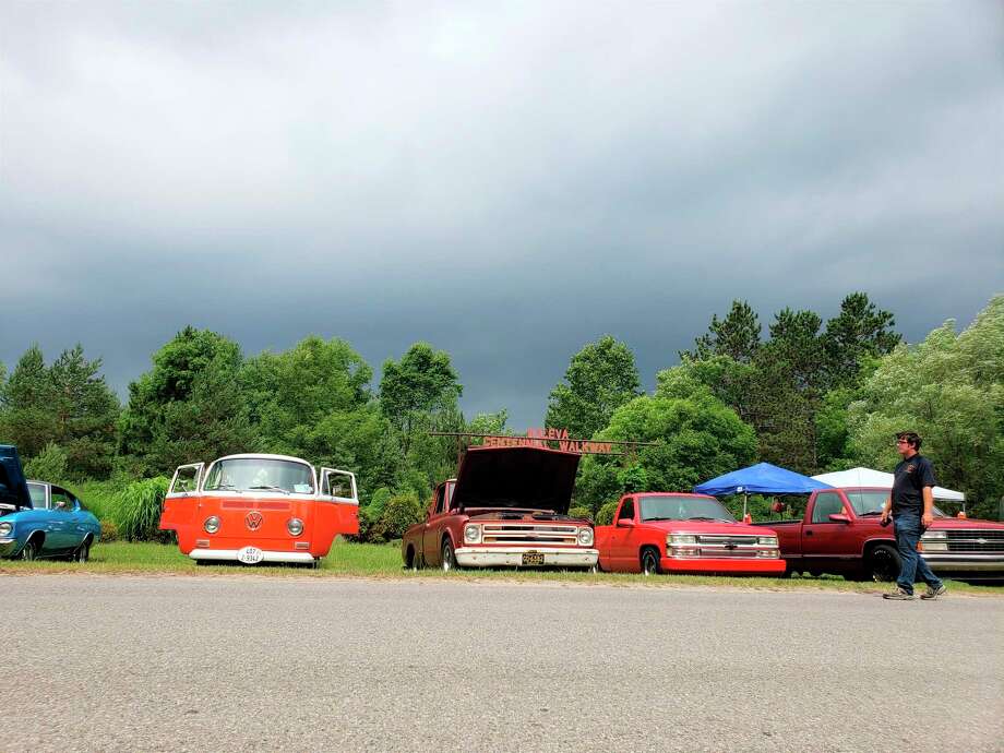 About 50 vehicles were on display at the Kaleva Car Show Saturday. Event coordinators said that number is in line with what the show would usually see during Kaleva Days, of which the event is typically a part. Kaleva Days was canceled this year due to the coronavirus pandemic. (Arielle Breen/News Advocate)