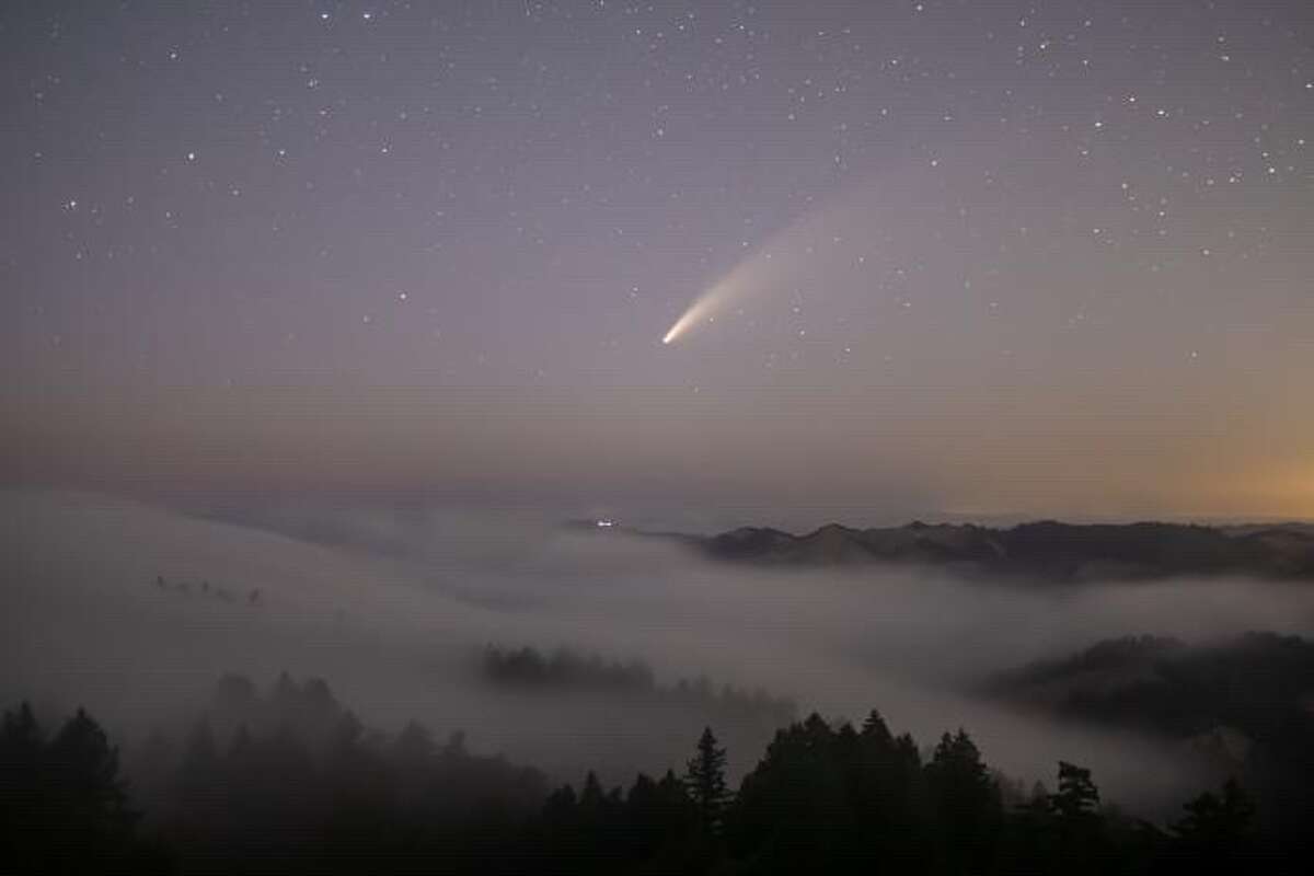 @glassmello captured this image of Comet Neowise above the fog on Mt. Tamalpais recently.