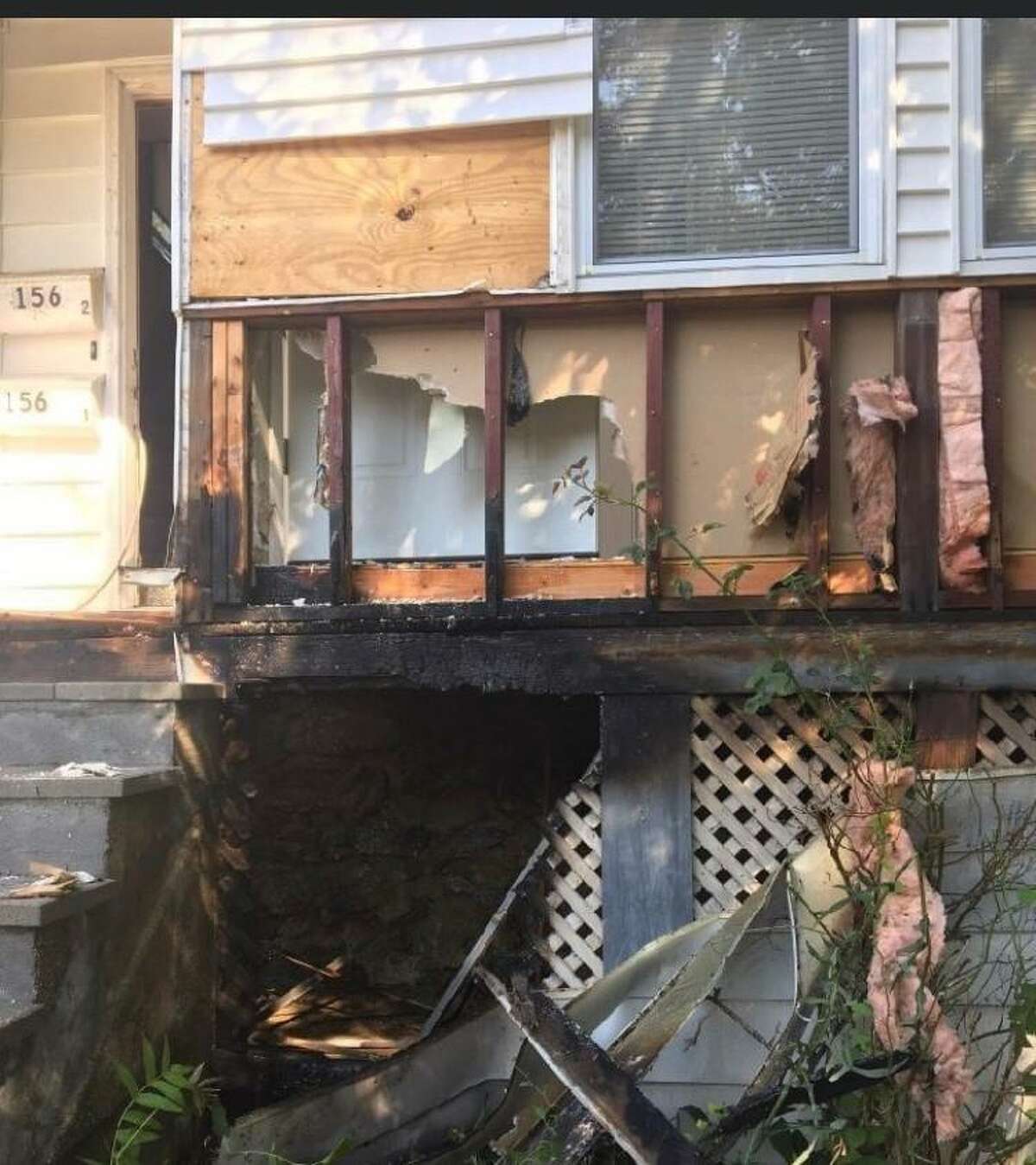Firefighters quickly put out a small blaze at a house on Hill Street on Sunday, July 19.