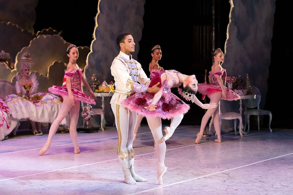 Houston Ballet soloist Harper Watters and principal Soo Youn Cho in a 2019 performance of Stanton Welch’s "The Nutcracker" at Wortham Theater Center. The Houston Ballet cancels performances of The Nutcracker 2020 season amid ongoing concerns of the pandemic.